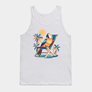 Parrot on vacation Tank Top